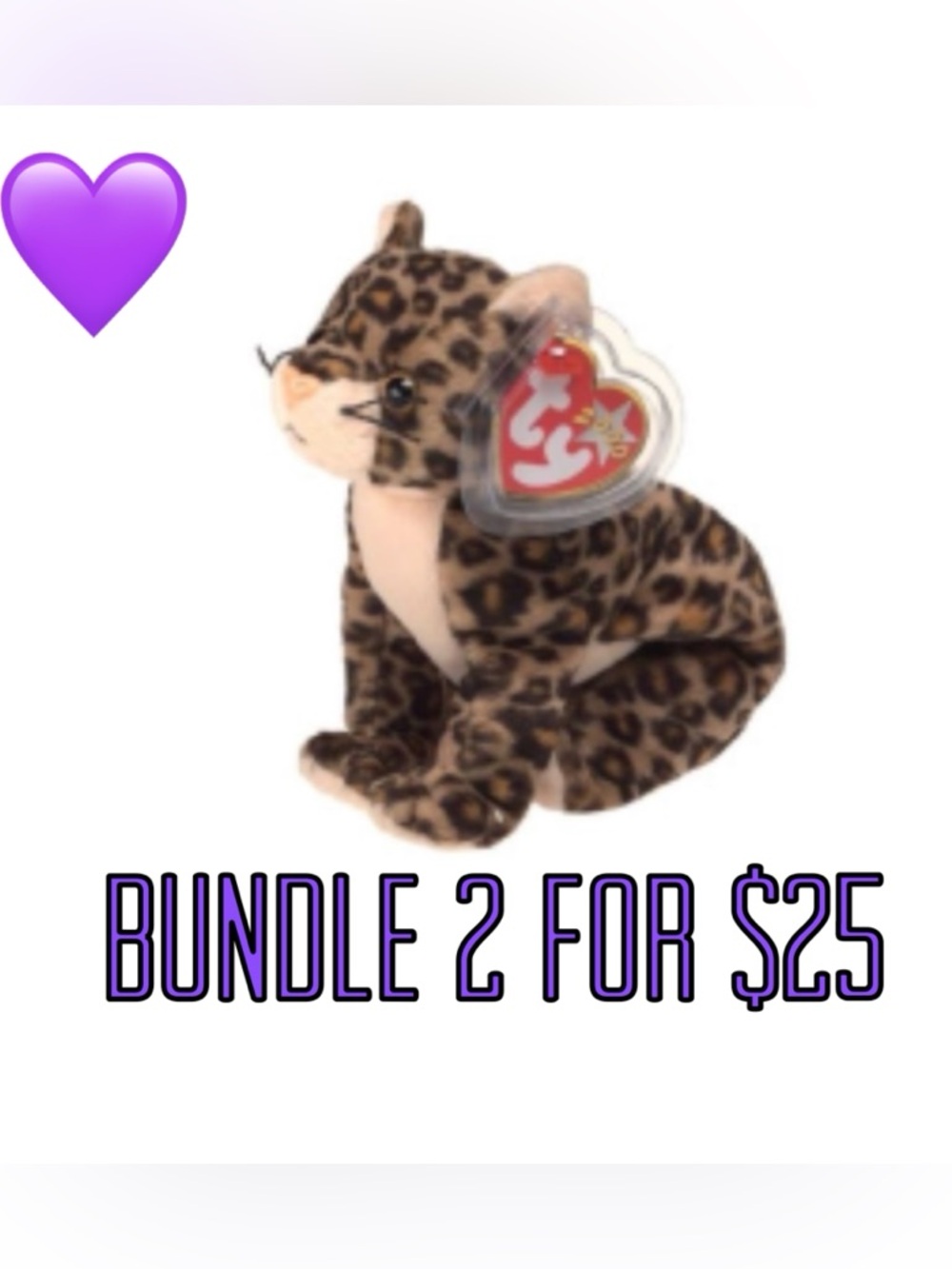 💜2 for $25💜 2000 Sneaky the Leopard Beanie Baby